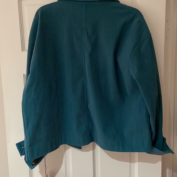 NWT Avec Les Filles Blue corduroy jacket in size large - Picture 5 of 5